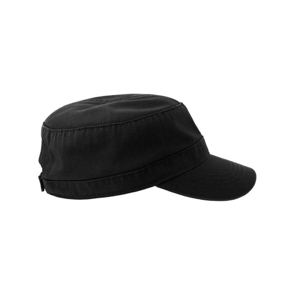 Atlantis Unisex Adult Curved Natural Unstructured Cap / Black